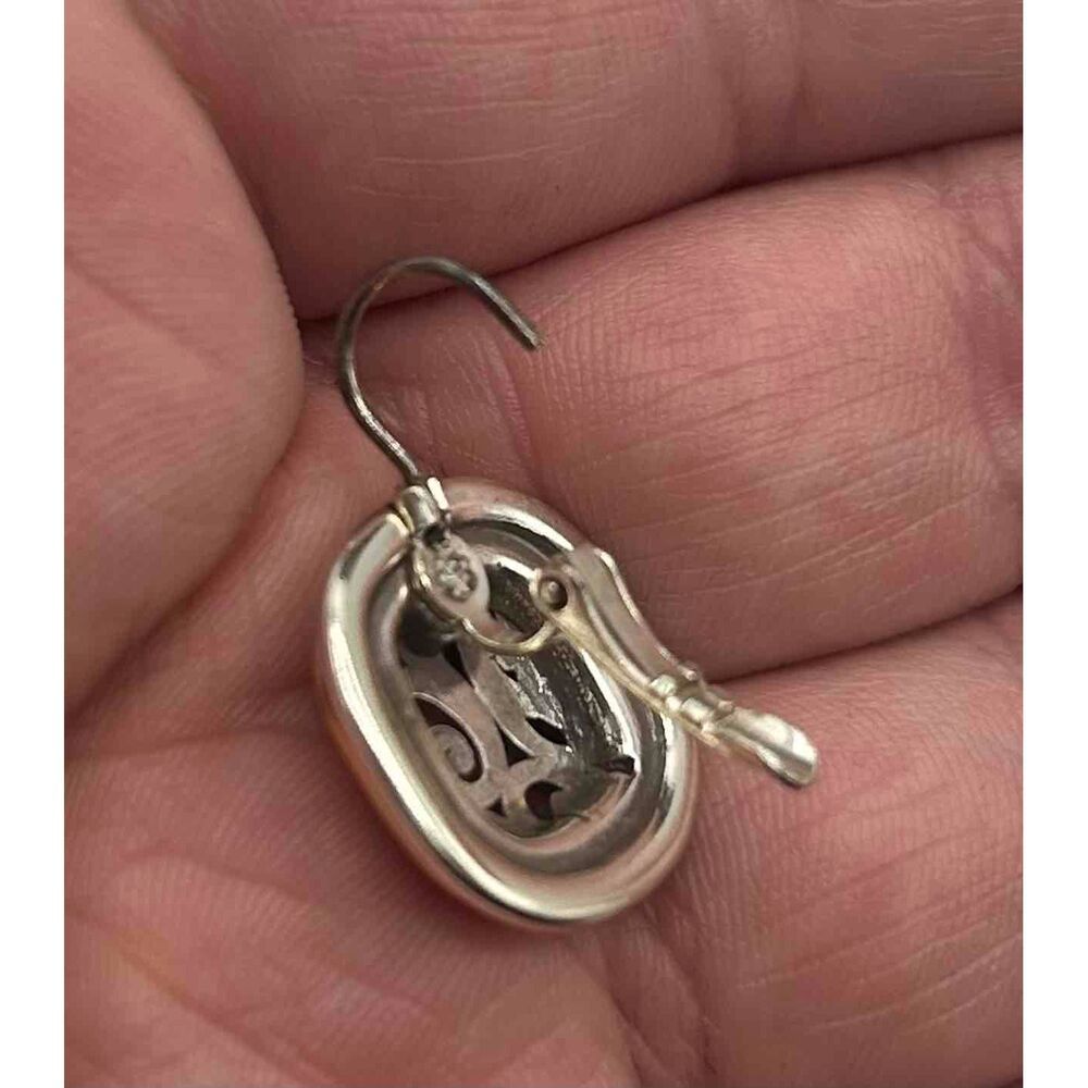 Brighton Silver Gold Mixed Metal Dangle Earrings - Picture 3 of 3